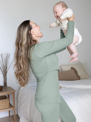 Jane Nursing Pajama Set | Sage