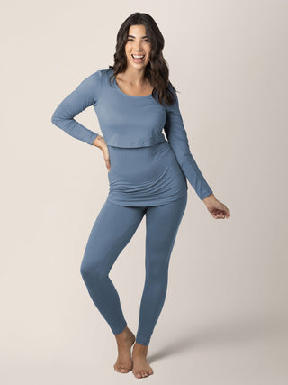 Jane Nursing Pajama Set | Slate Blue