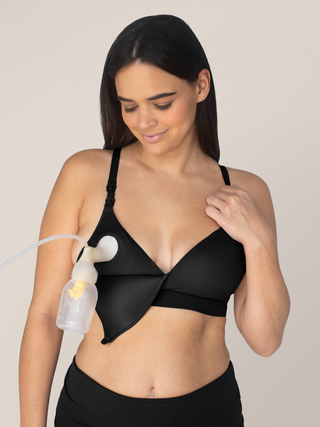 Minimalist Hands-Free Pumping & Nursing Bra | Black