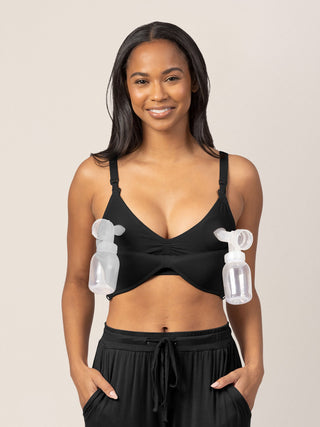 Signature Sublime® Contour Hands-Free Pumping & Nursing Bra | Black