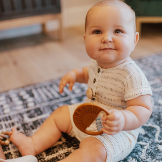 Duck Egg Blue Sunburst Teething Toy