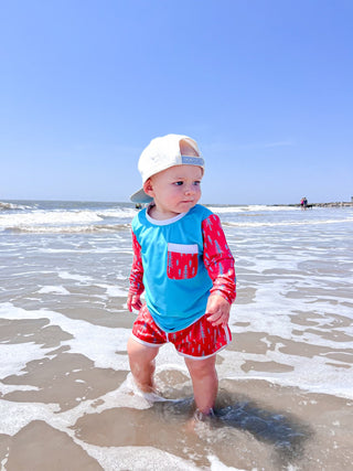 Neon swim shirt