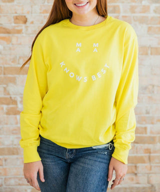 Smiley Mama Knows Best Sweatshirt