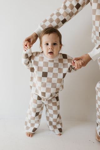 Knit Pant Set | Into the Woods Checkerboard