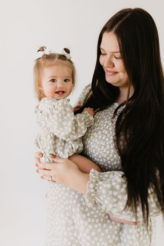 Adult Dress | French Gray Floral