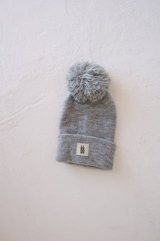 ff Knit Pom Top Beanie | Grey