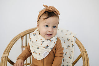 Cream Floral Bib