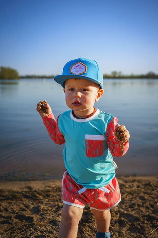 Neon swim shirt