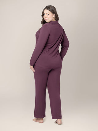 Clea Bamboo Long Sleeve Pajama Set | Burgundy Plum