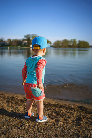 Neon swim shirt