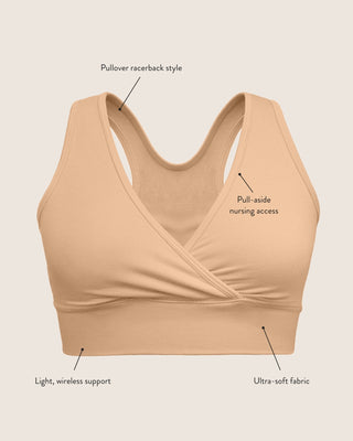 French Terry Racerback Nursing & Sleep Bra | Twilight