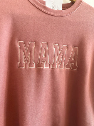 Neutral Embroidered MAMA Sweatshirt-2 colors