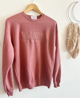 Neutral Embroidered MAMA Sweatshirt-2 colors