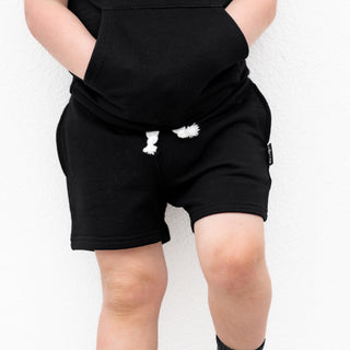 BAMBOO JOGGER SHORTS- Midnight Black