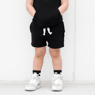 BAMBOO JOGGER SHORTS- Midnight Black