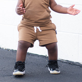 BAMBOO JOGGER SHORTS- Mocha