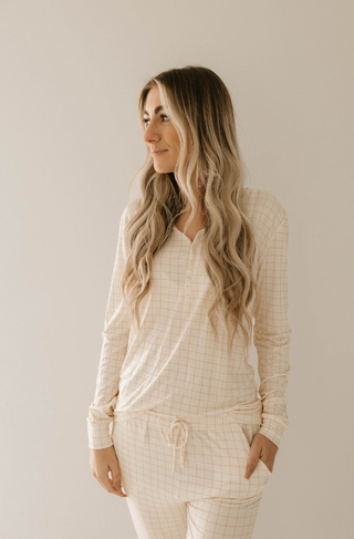 Women's Bamboo Pajamas | Golden Grid