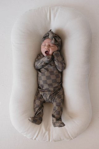 Sleepy Time Set | Faded Brown Checkerboard