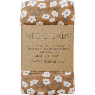 Mustard Floral Bamboo Stretch Swaddle