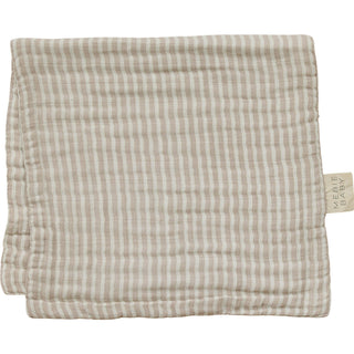 Taupe Stripe Muslin Burp Cloth