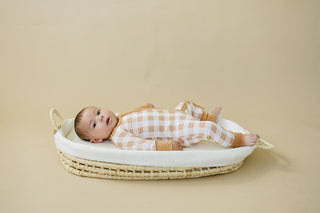 Golden Gingham Bamboo Zippy Romper