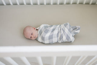 Coastal Plaid Muslin Swaddle Blanket