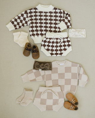 Checkered Knit Bloomers