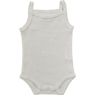 White Pointelle Tank Bodysuit