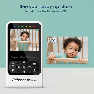 Babysense 7 & V24: Video Baby Monitor with Breathing Motion Detection & Safety Alerts Bundle