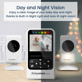 Babysense 7 & V24: Video Baby Monitor with Breathing Motion Detection & Safety Alerts Bundle