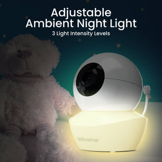 Babysense HD S2: Video Baby Monitor with 2 Cameras, Non Wifi, Split Screen & Night Light Machine