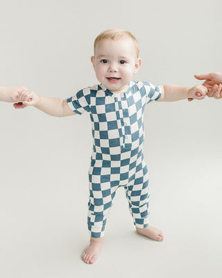 Bamboo Checkered Jumpsuit | Blue