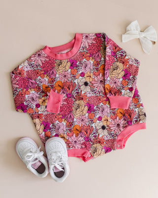 Bubble Romper | Pink Flowers