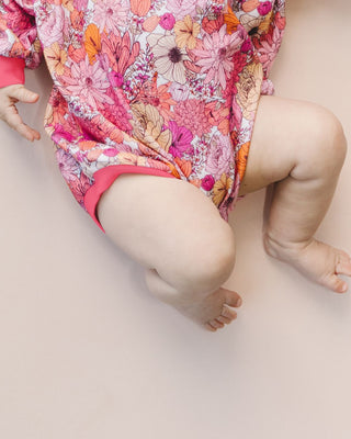 Bubble Romper | Pink Flowers