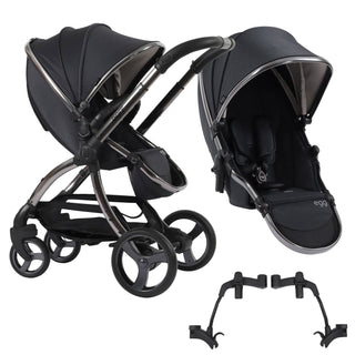 egg3® Double Stroller in Carbonite