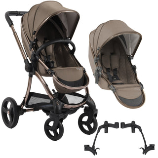 egg3® Double Stroller in Mink