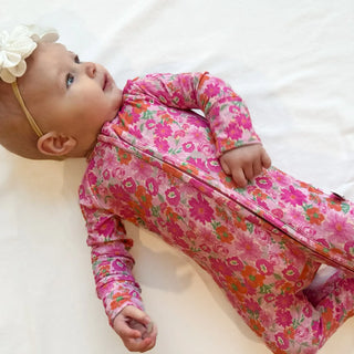 Floral Crush Bamboo Zip Romper