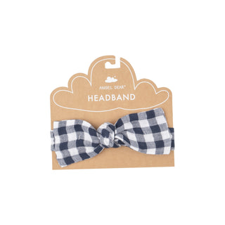 Headband - Gingham Navy