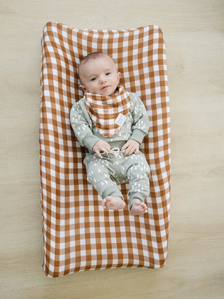 Gingham Muslin Bandana Bib