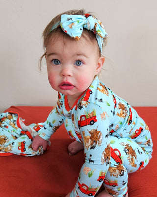 Ride with My Crew Long Sleeve Pajama Set (2T-12Y)