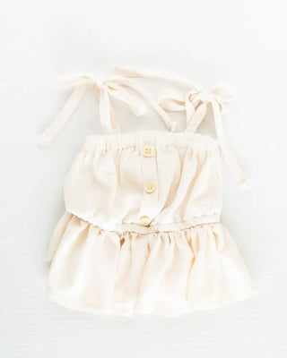 Baby & Toddler Tera Tie Peplum Top , Ivory Bailey Blossoms Top - Bella Rose Chic Boutique | Newborn to 5TtopBaileys Blossoms