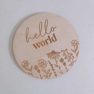 Hello World Floral Print Birth Announcement - Bella Rose Chic Boutique