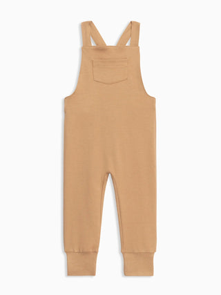 Natural Comfort: Beige 100% Organic Cotton Baby & Toddler Overalls - Bella Rose Chic Boutique