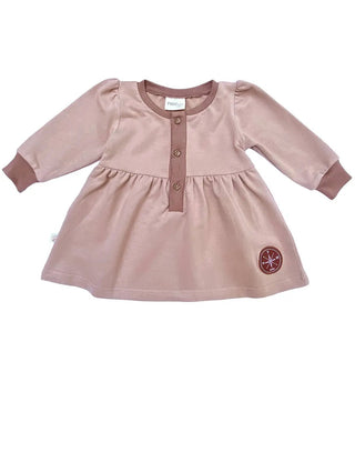 Pnw Baby Button Dress- Rose - Bella Rose Chic Boutique