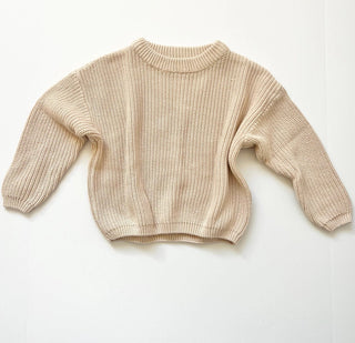 Toddler Knit Sweater - Oat - Bella Rose Chic Boutique