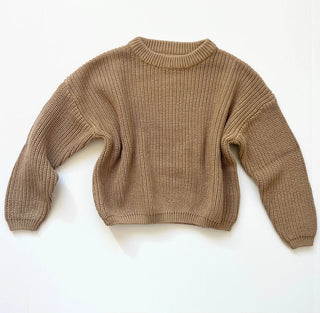 Toddler Knitted Sweater - Caramel - Bella Rose Chic Boutique